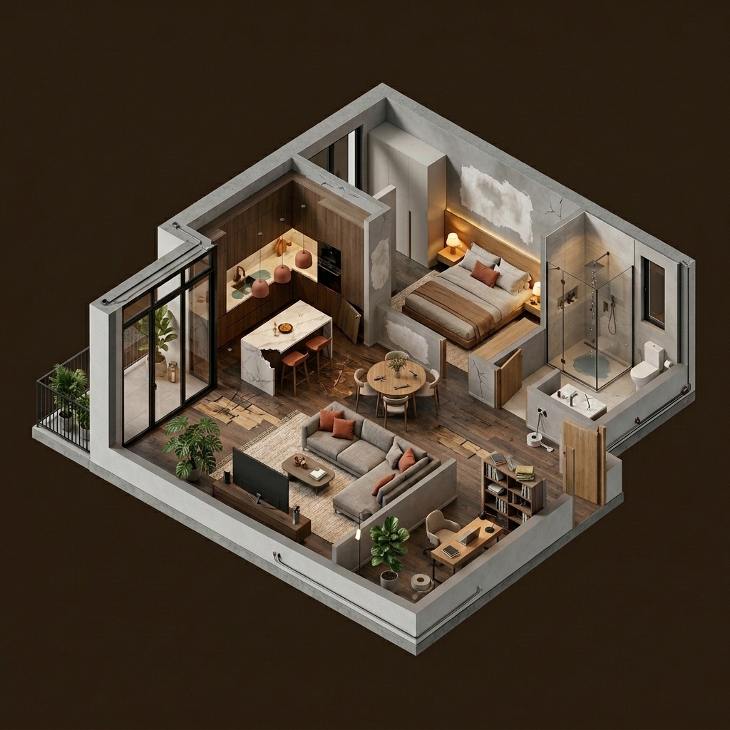 Karlín, 3-bed apartment